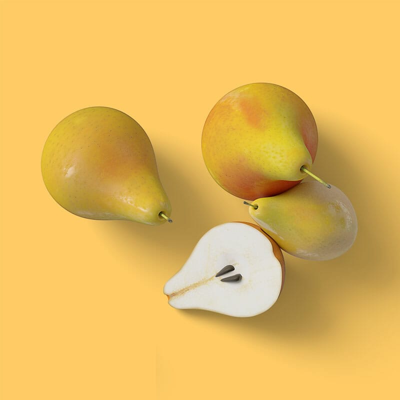 Free Pear Mockup Top View PSD