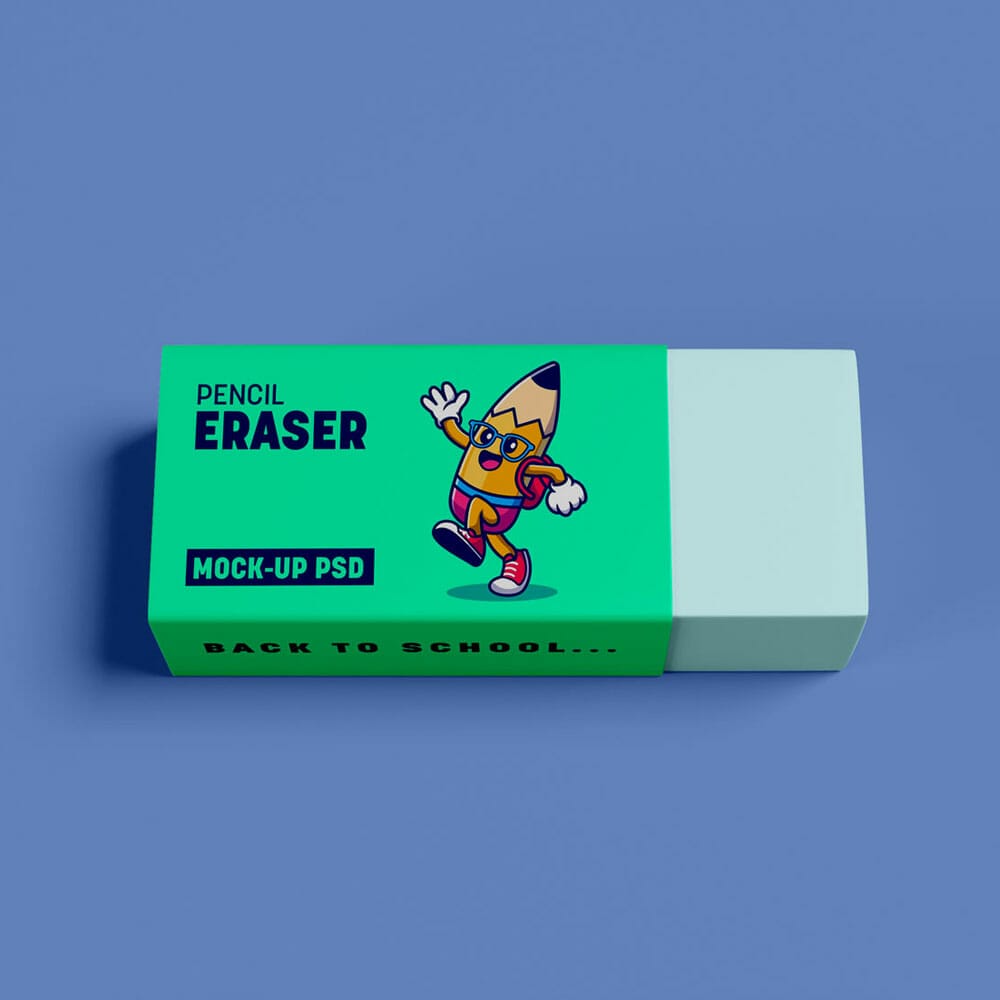 Free Pencil Eraser Mockup PSD