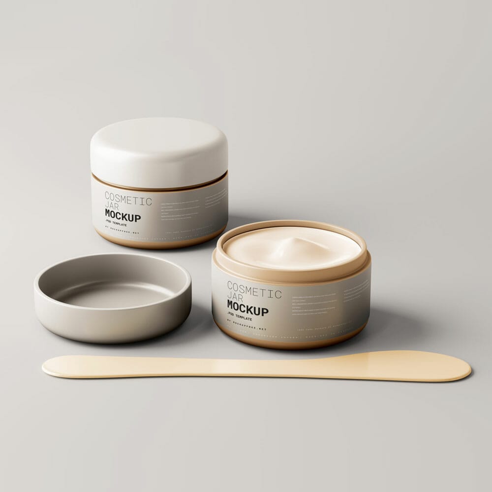 Free Plastic Cream Jar Mockups