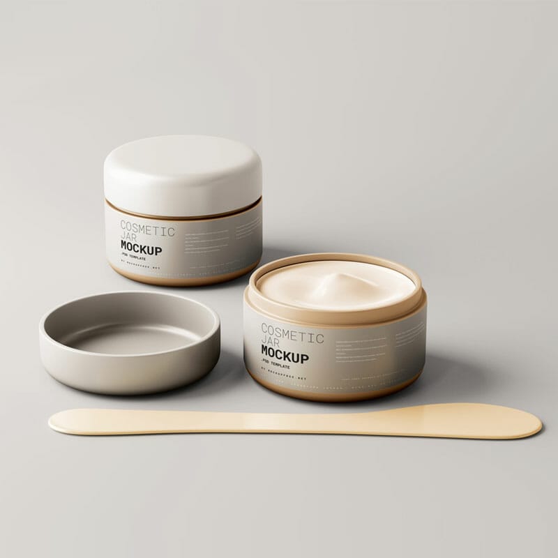 Free Plastic Cream Jar Mockups