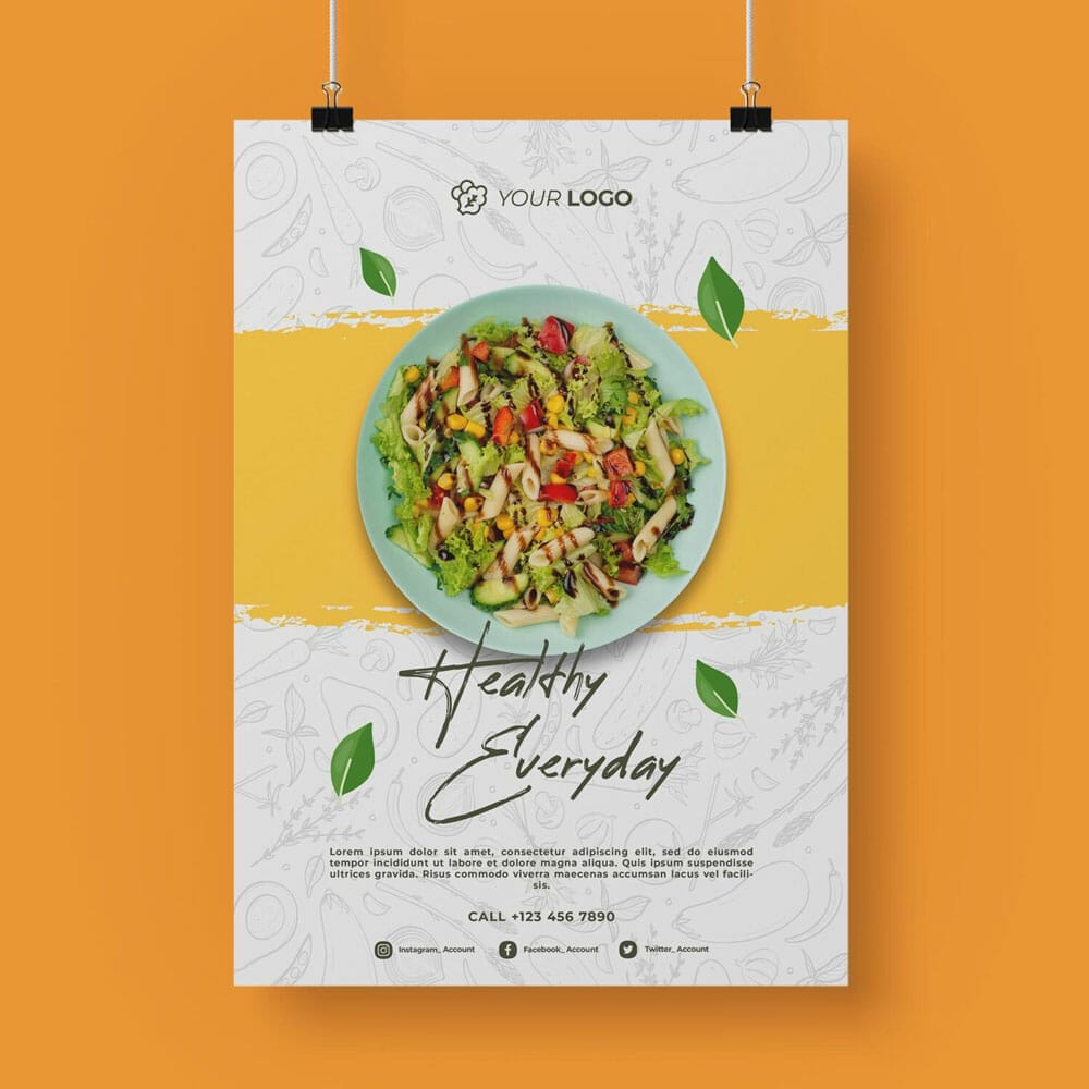 Free 11×17 Poster Mockup PSD Template