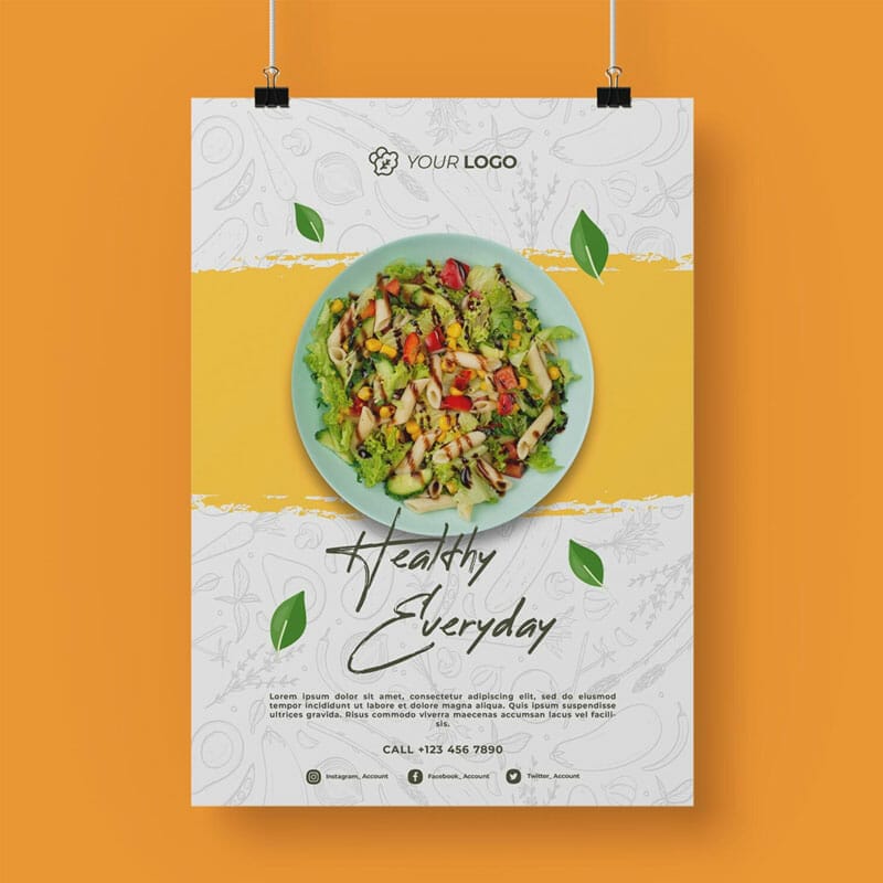 Free 11×17 Poster Mockup PSD Template