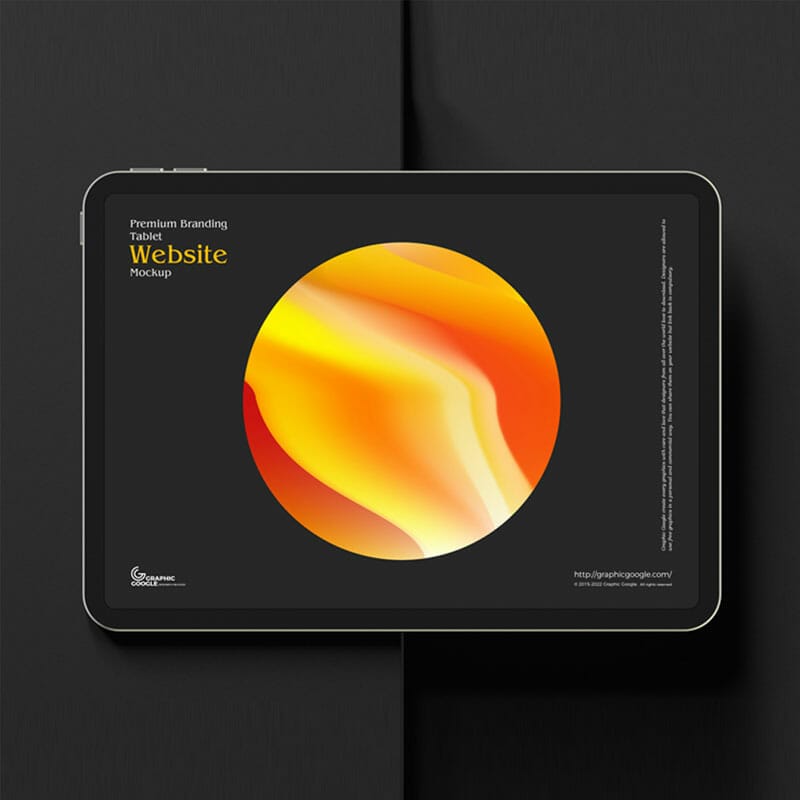 Free Premium Branding Tablet Website Mockup