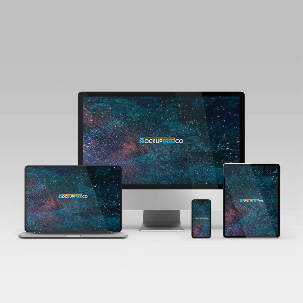 Free Responsive Design Devices Mockup In PSD