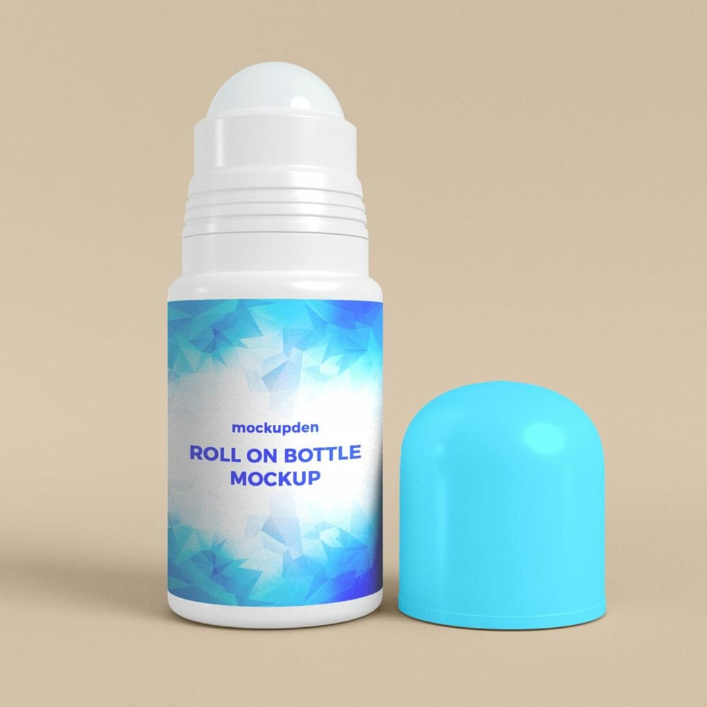 Free Roll On Bottle Mockup PSD Template