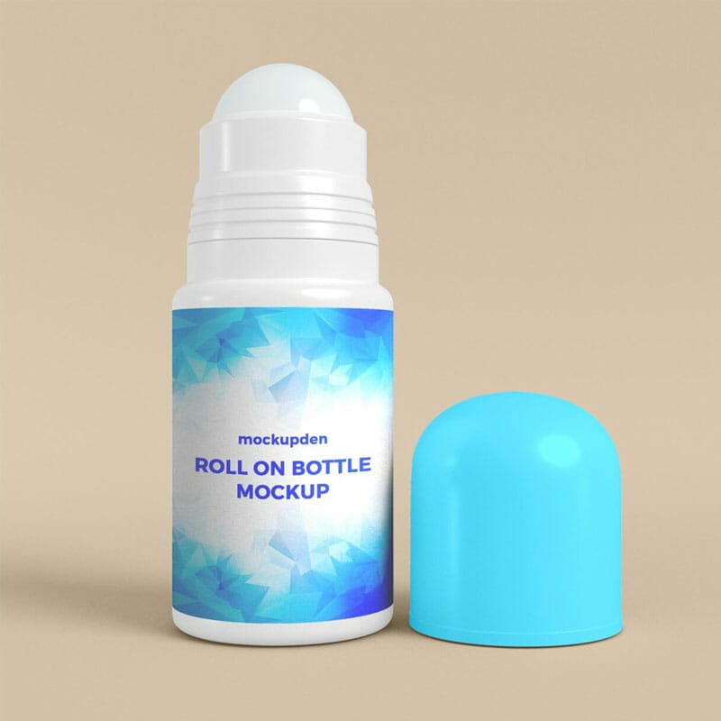 Free Roll On Bottle Mockup PSD Template