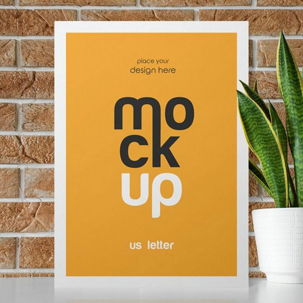 Free Room Interior Poster Mockup