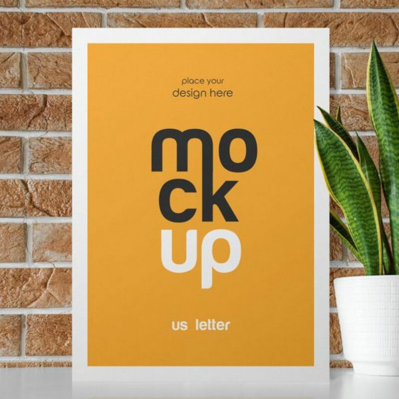 Free Room Interior Poster Mockup