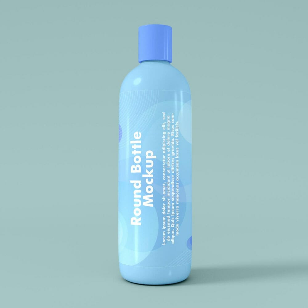Free Round Bottle Mockup PSD Template