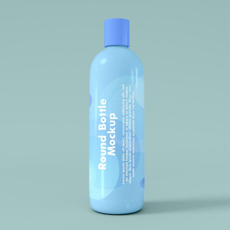 Free Round Bottle Mockup PSD Template