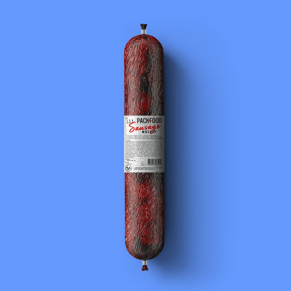 Free Sausage Mockup PSD