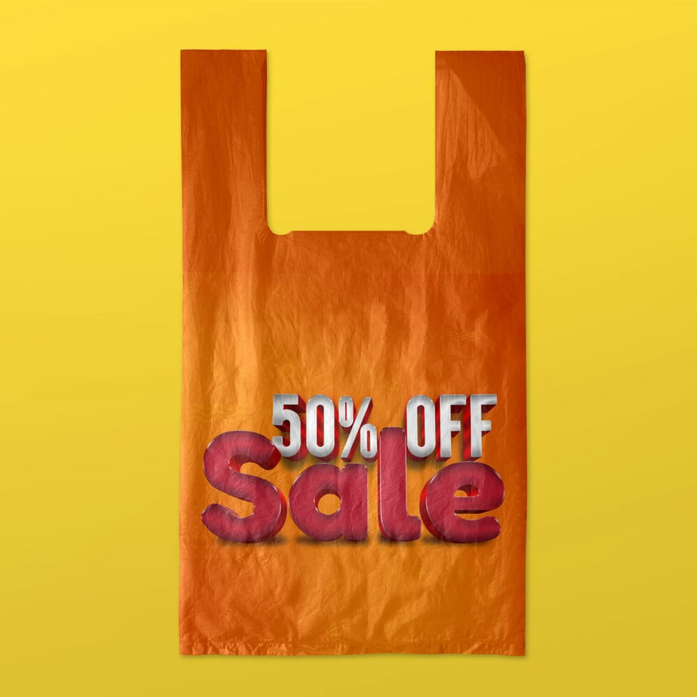 Free Small Plastic Bag Mockup PSD Template