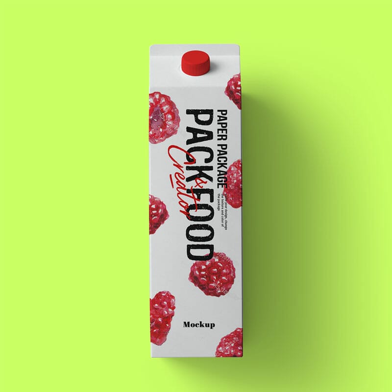 Free Top View Paper Package Mockup PSD