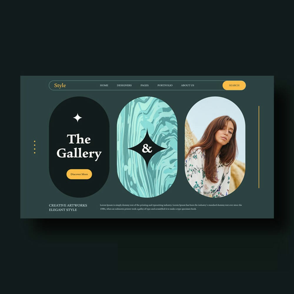 Free Top View Web Banner Mockup