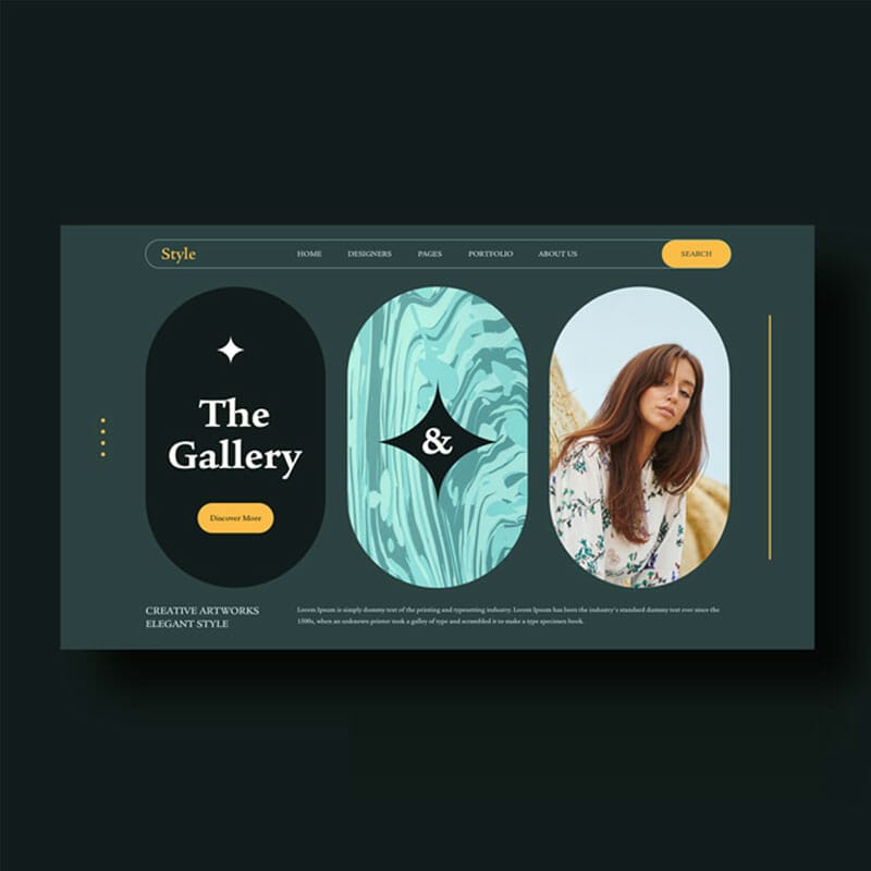 Free Top View Web Banner Mockup