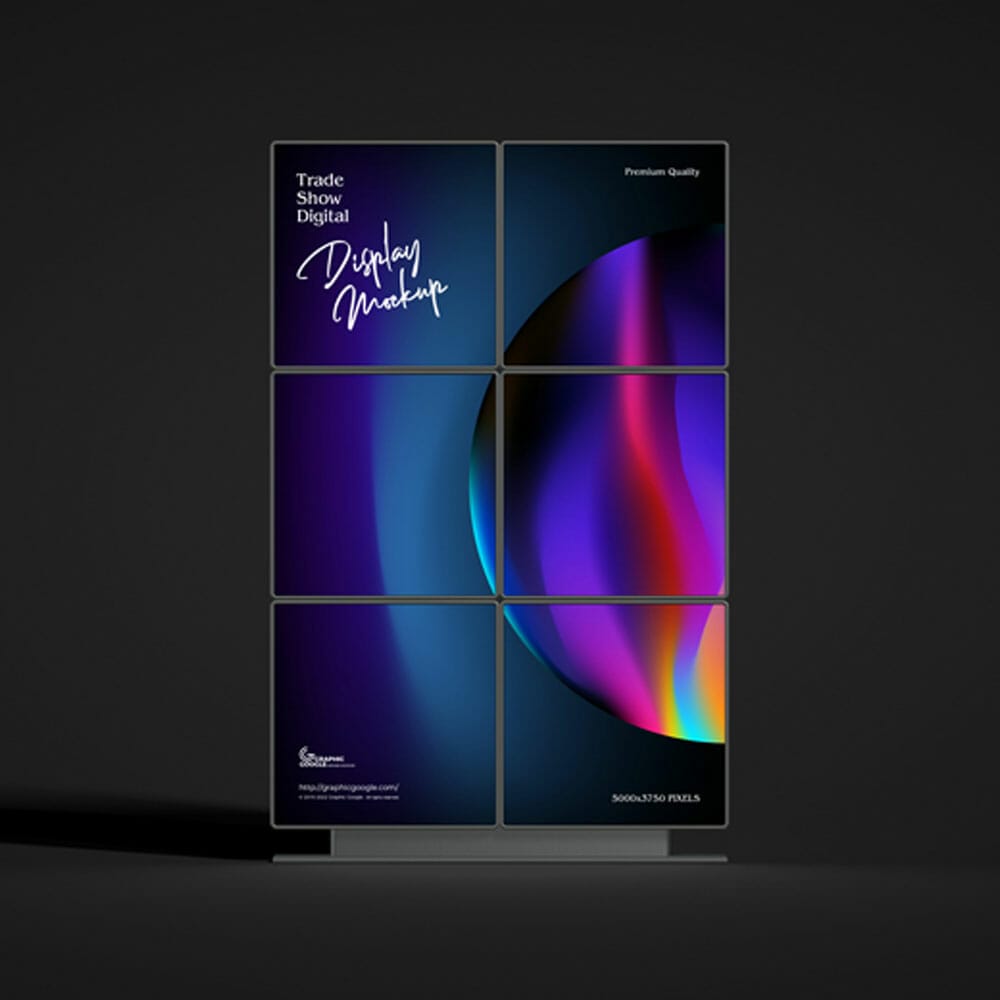 Free Trade Show Digital Display Mockup