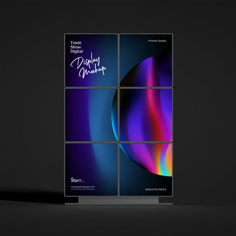 Free Trade Show Digital Display Mockup