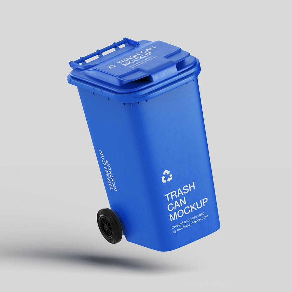 Free Trash Can Mockup