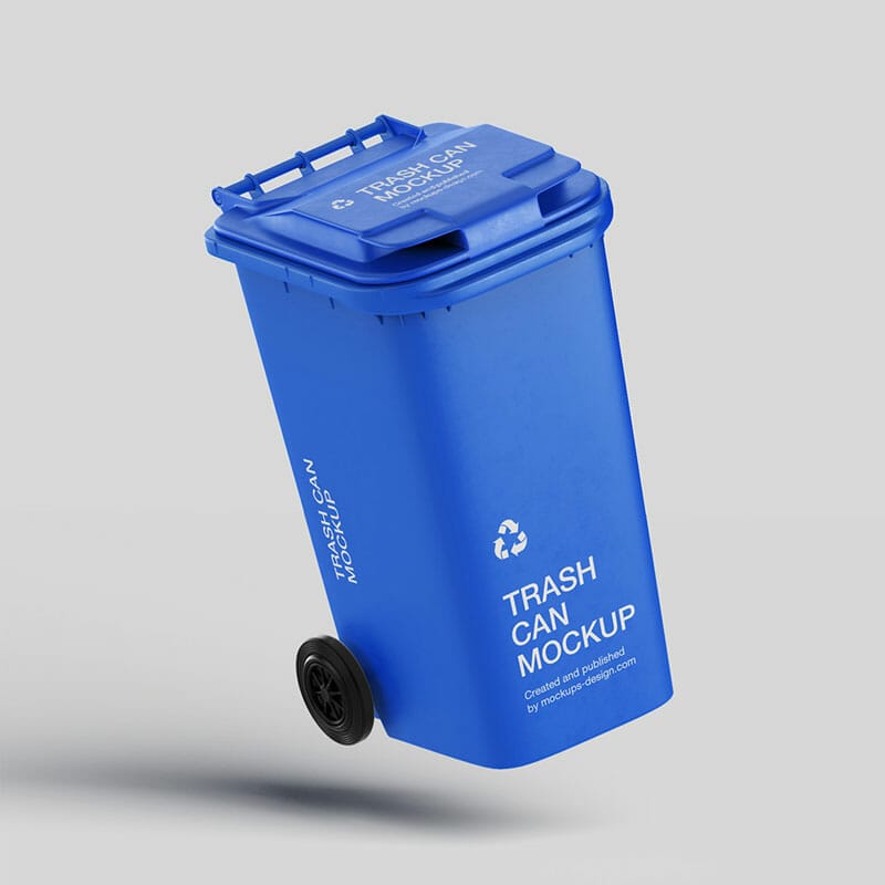 Free Trash Can Mockup