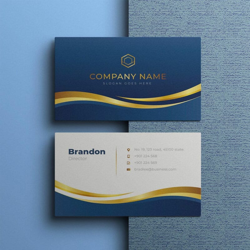 Free Unique Business Card Mockup PSD Template