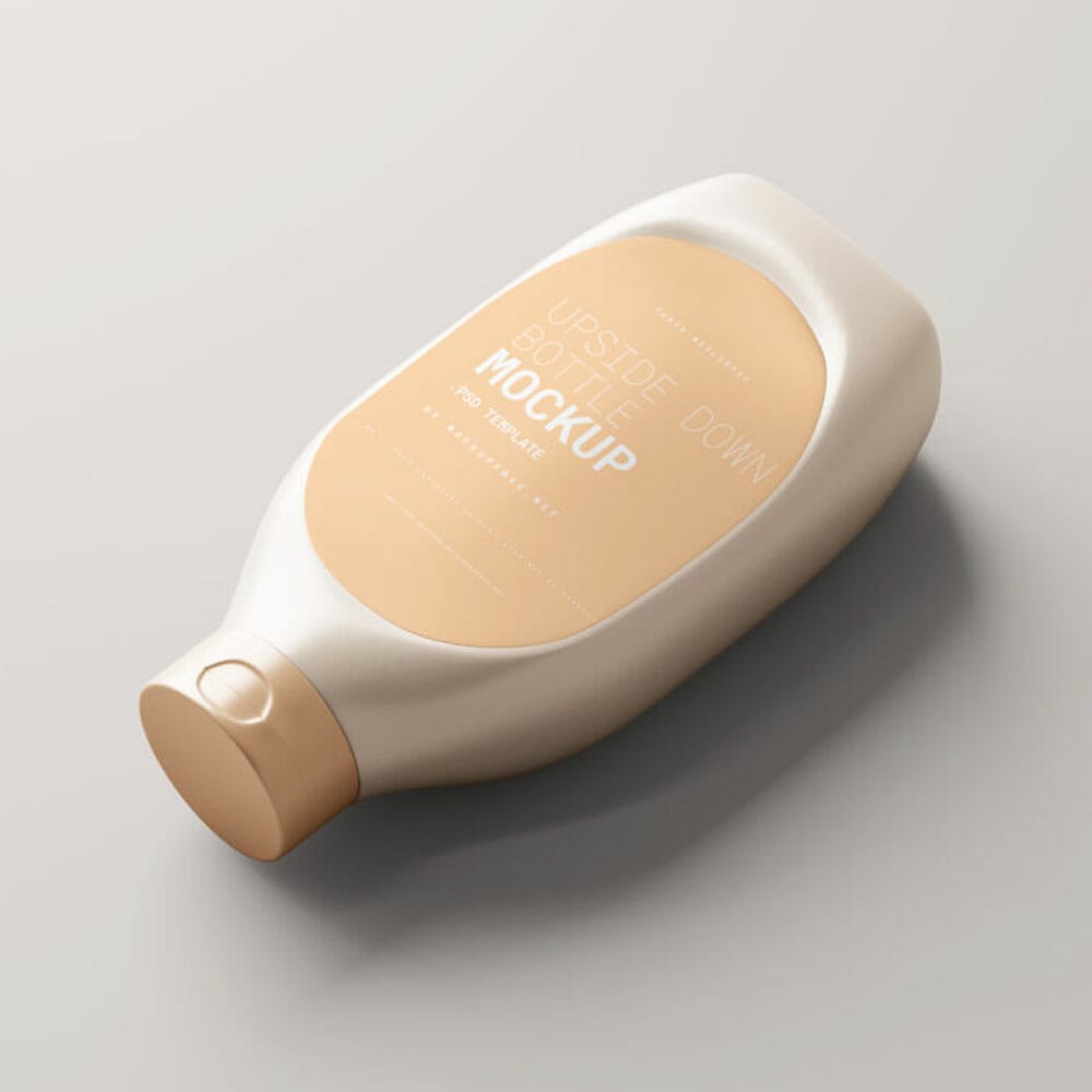 Free Upside Down Bottle Mockups