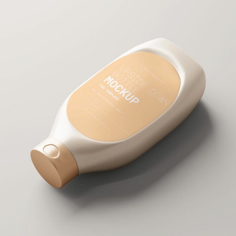 Free Upside Down Bottle Mockups