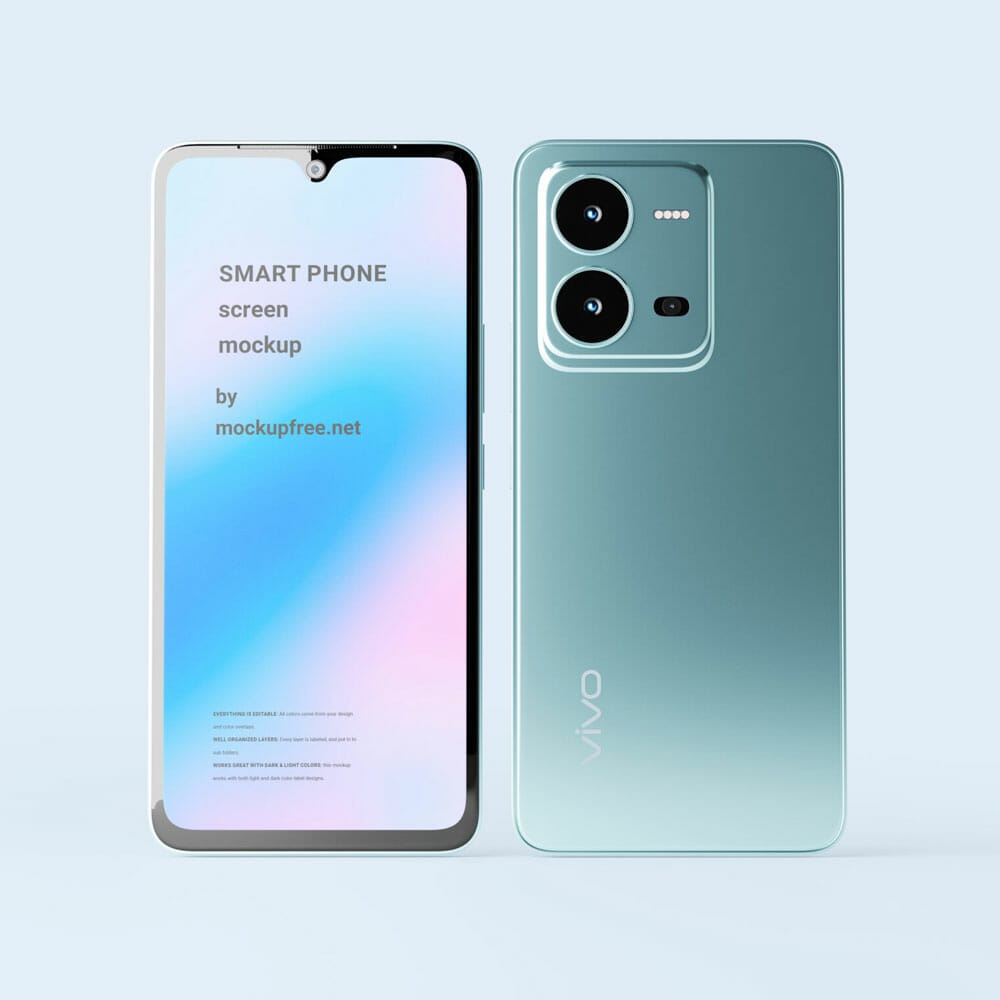 Free Vivo V25 Screen Mockups PSD