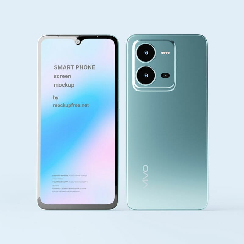 Free Vivo V25 Screen Mockups PSD