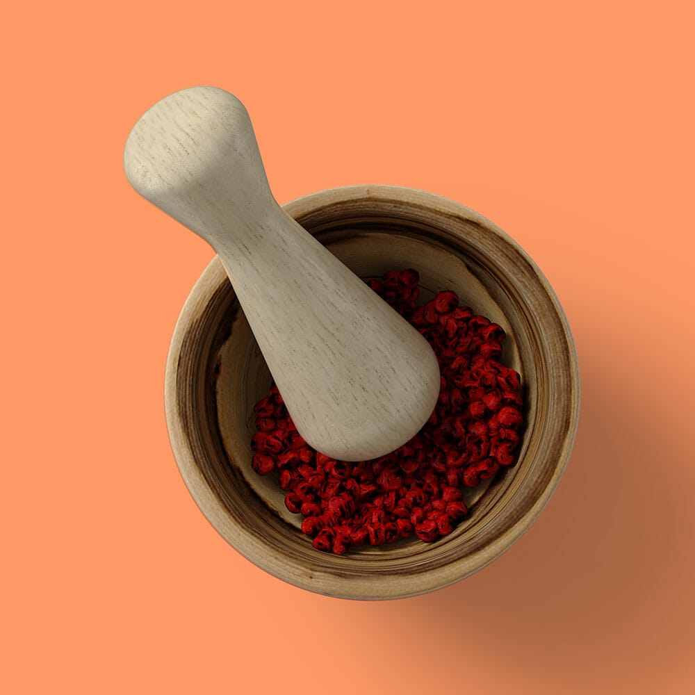 Free Wood Mortar And Pestle Mockup Top View PSD