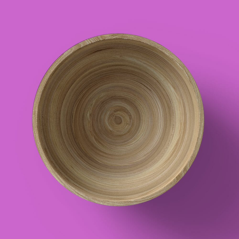 Free Wooden Bowl Mockup Top View PSD