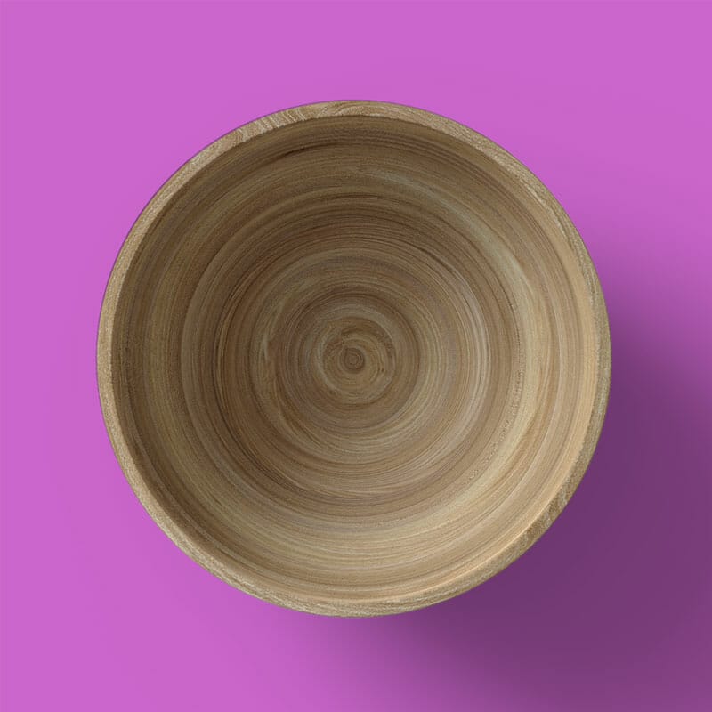 Free Wooden Bowl Mockup Top View PSD
