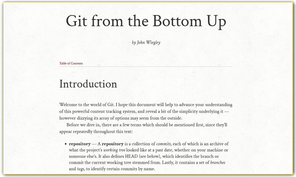 Git from the Bottom Up