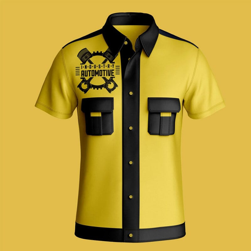 Mechanic Shirt Mockup Free PSD Template