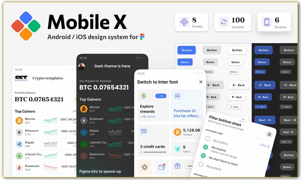 Mobile-X Figma UI kit