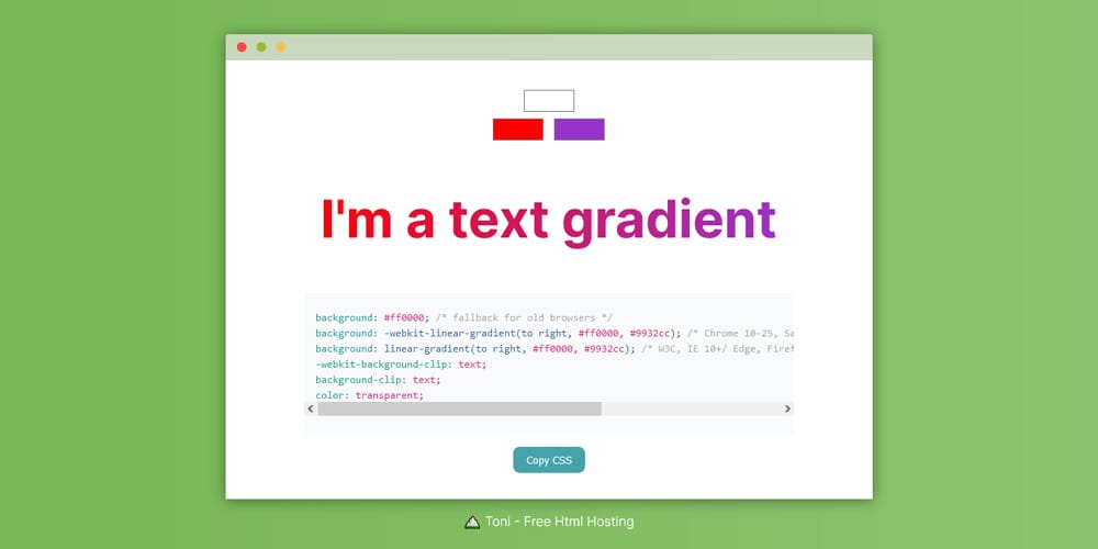 Text Gradient Generator