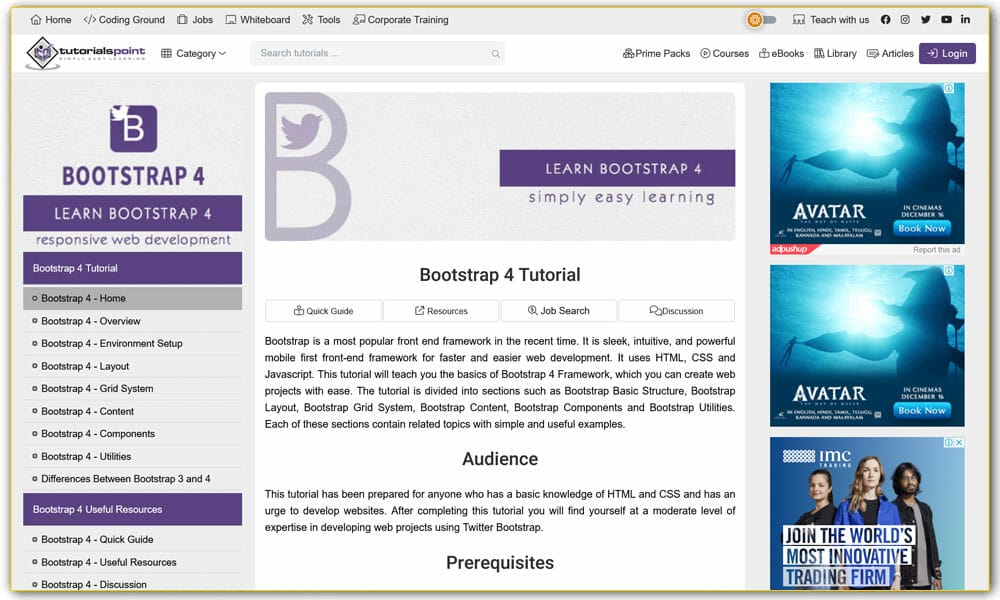 Learn Bootstrap 4 : Tutorials, Courses, Articles, Books & Cheat Sheets