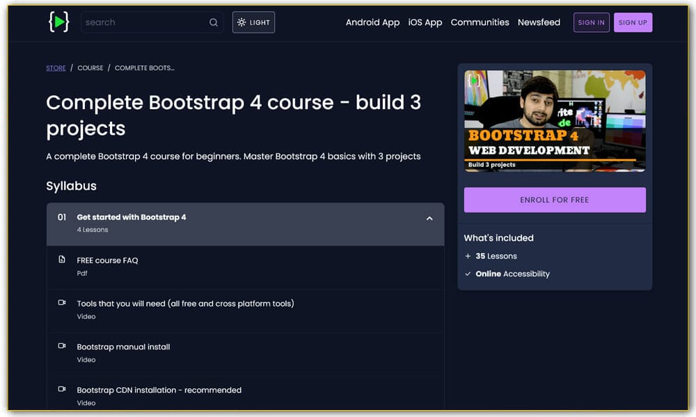 Complete Bootstrap 4 Course | LearnCodeOnline
