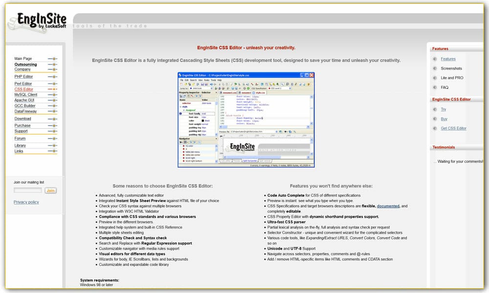 EngInSite CSS Editor