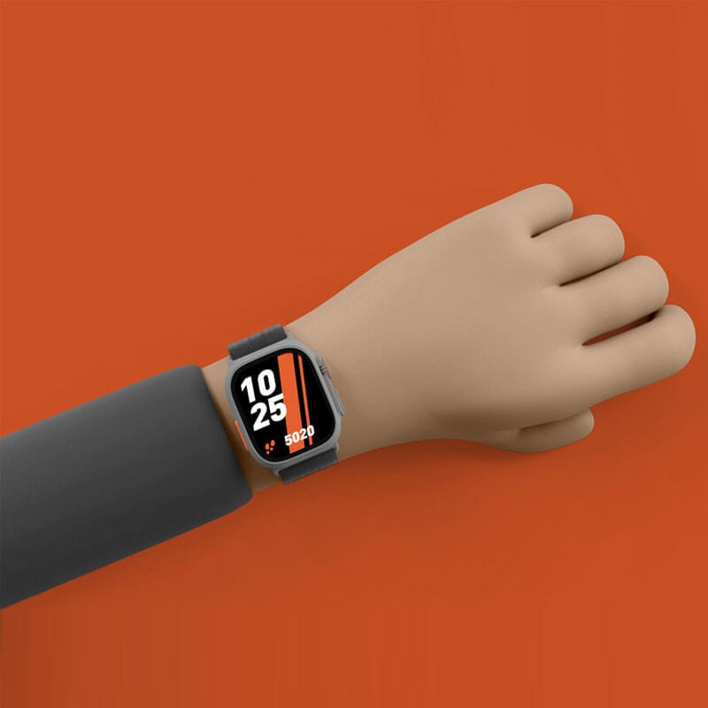 Free 3D Hand Smartwatch Mockup PSD