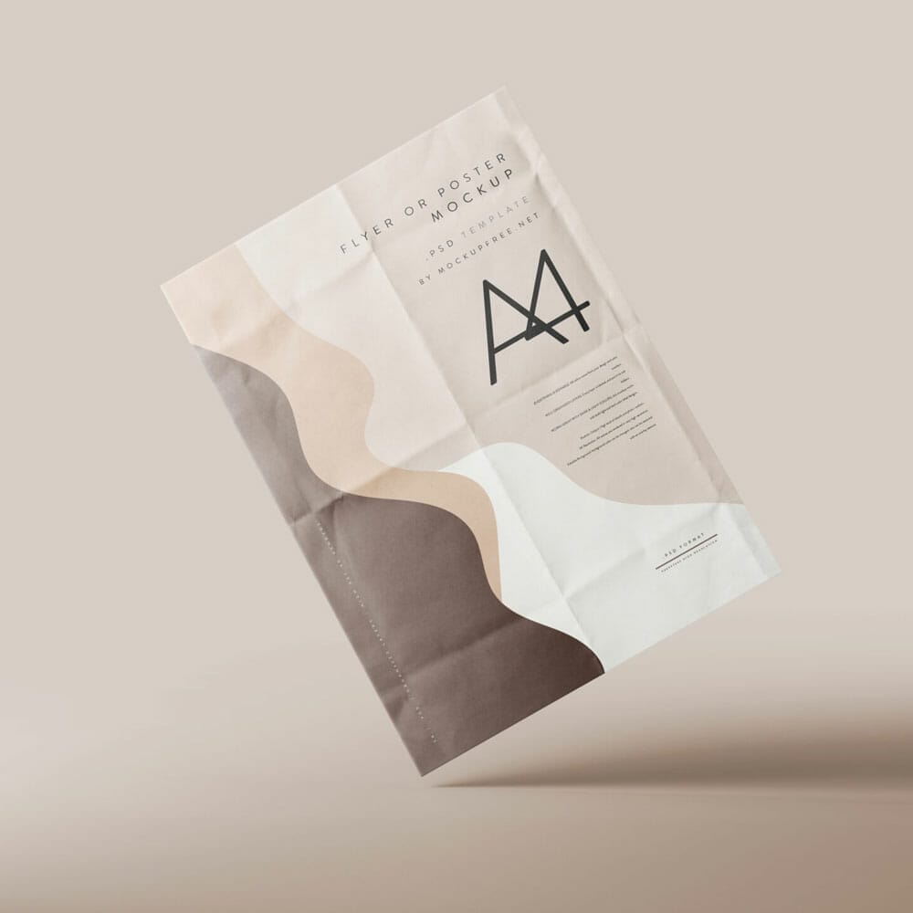 Free A4 Flyer Or Poster Mockup PSD