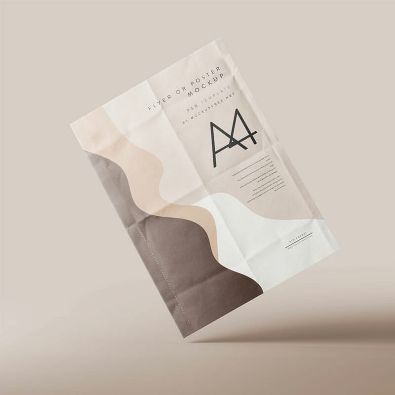Free A4 Flyer Or Poster Mockup PSD