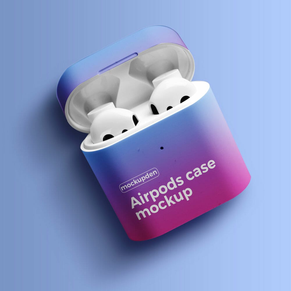 Free Airpods Case Mockup PSD Template
