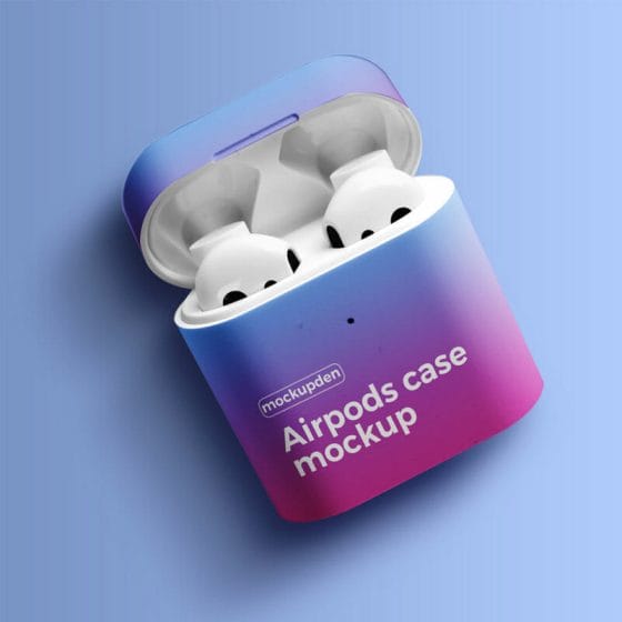 Free Airpods Case Mockup PSD Template