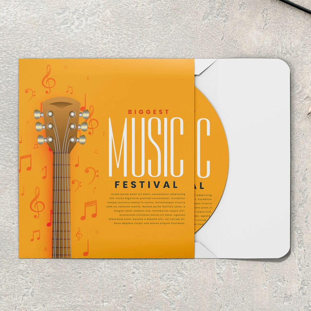 Free Album Cover Mockup PSD Template