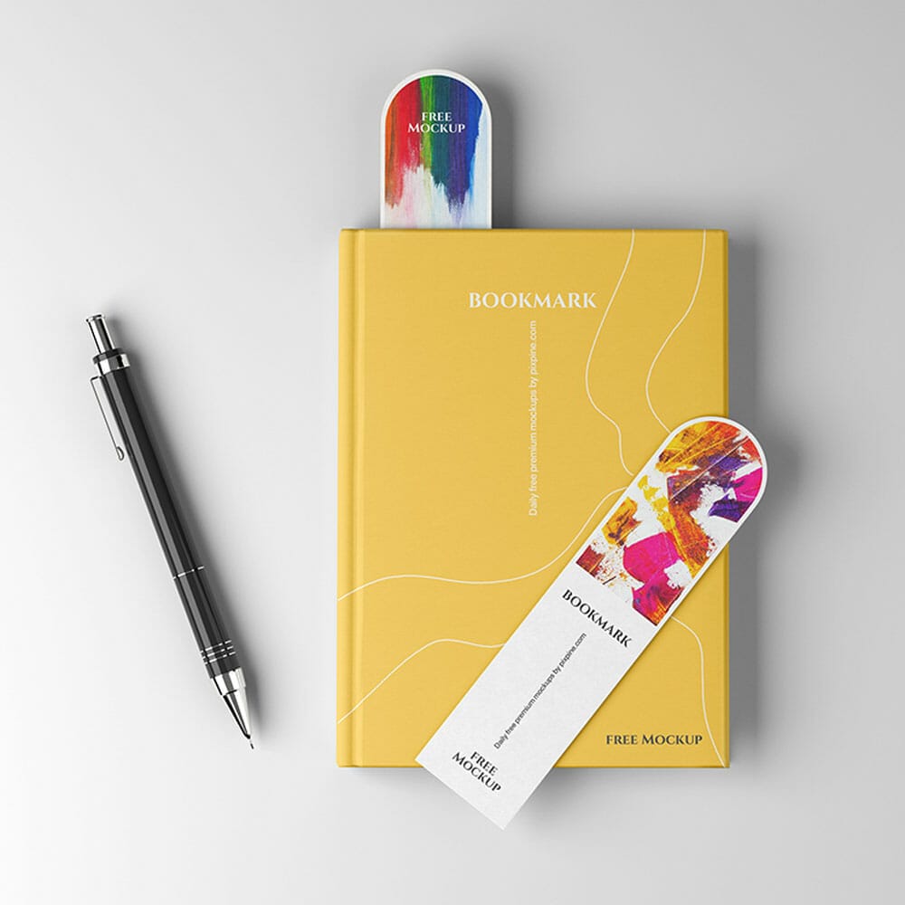 Free Bookmark Mockup PSD