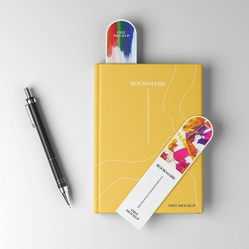 Free Bookmark Mockup PSD