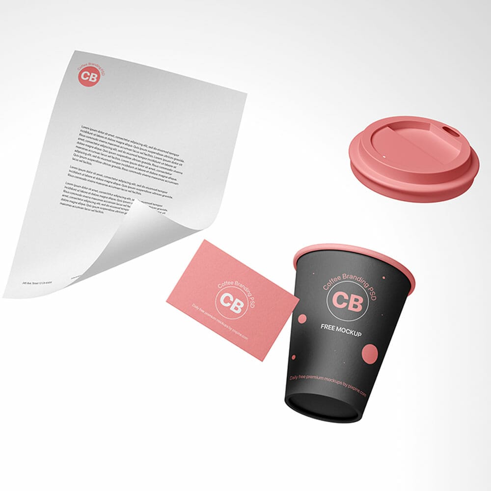 Free Coffee Branding PSD Mockup