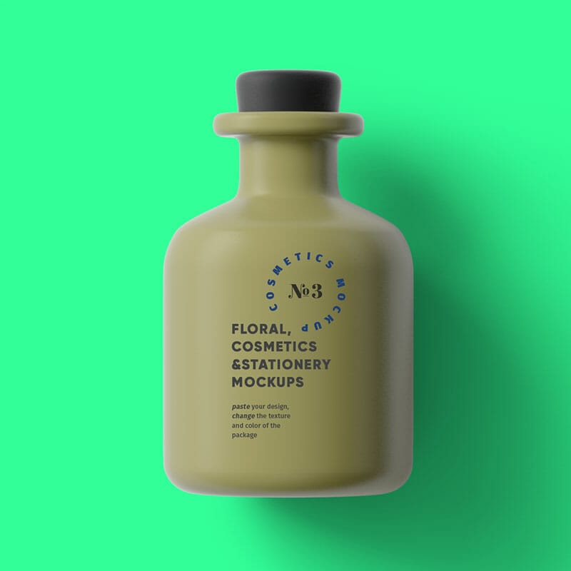 Free Cosmetics Bottle Mockup PSD » CSS Author