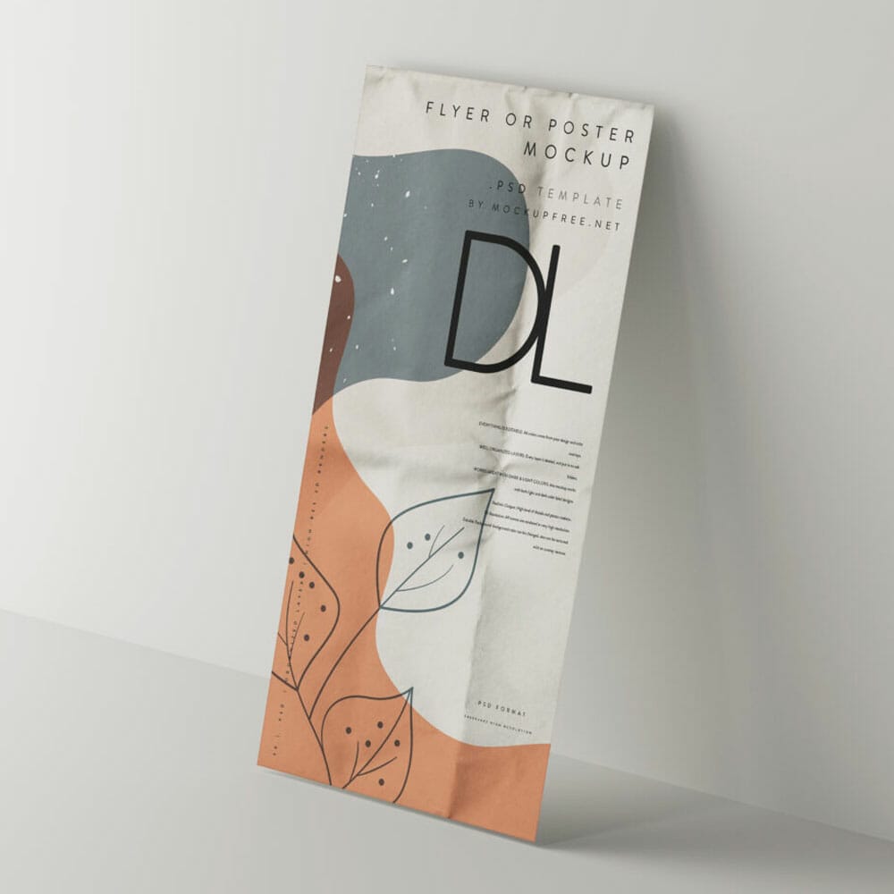 Free DL Size Flyer Or Poster Mockup PSD