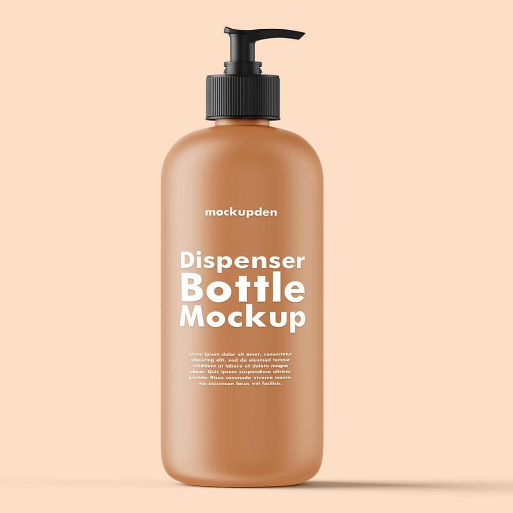 Free Dispenser Bottle Mockup PSD Template